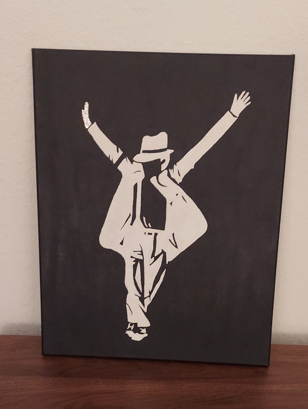 Black & White Michael Jackson Silhouette Wall Art